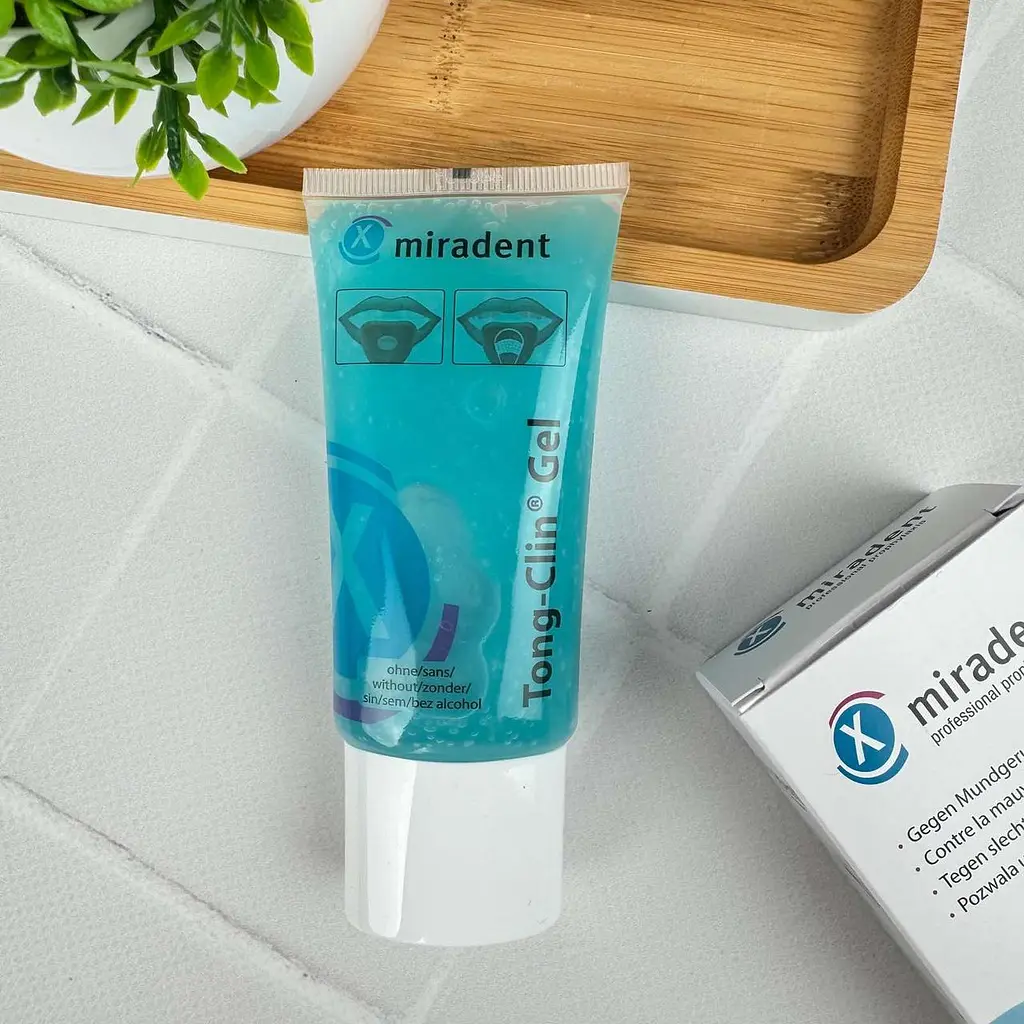 Гель для очищення язика Miradent Tong-Clin Gel з рослинними екстрактами для свіжого дихання 50 мл - фото 5