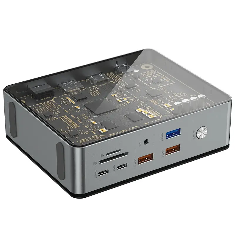 Перехідник HUB Matrix док-станція 16in1 W1601 Gray Wiwu teh0030566 - фото 4