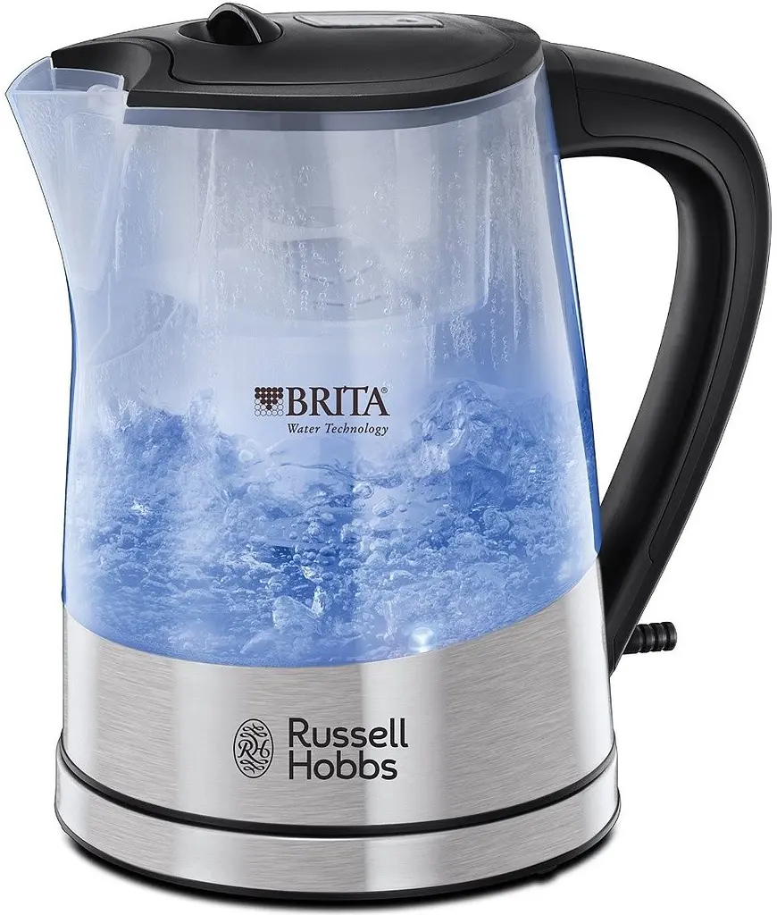 Електрочайник Russell HobbsPurity 1 л скло з фільтром Brita сріблясто-чорний kuh0015298 - фото 2