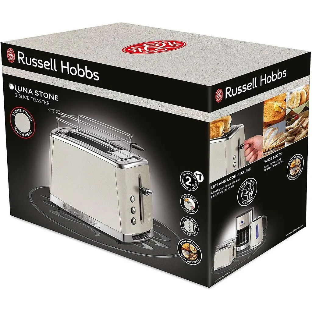 Тостер Russell Hobbs Luna Stone 2 Slice 1550 Вт бежевый (26970-56) - фото 2