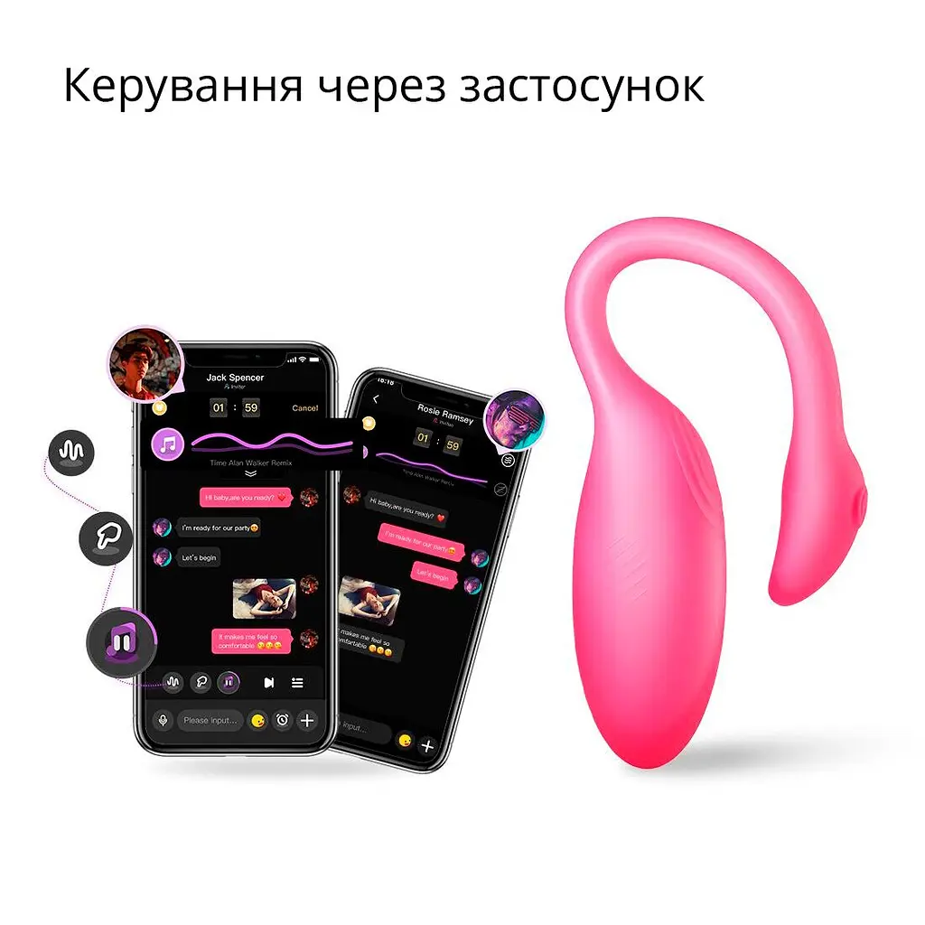 Смарт-віброяйце Magic Motion Flamingo Max Pink 2 в 1: віброяйце та тренажер Кегеля, 10 режимів - фото 2