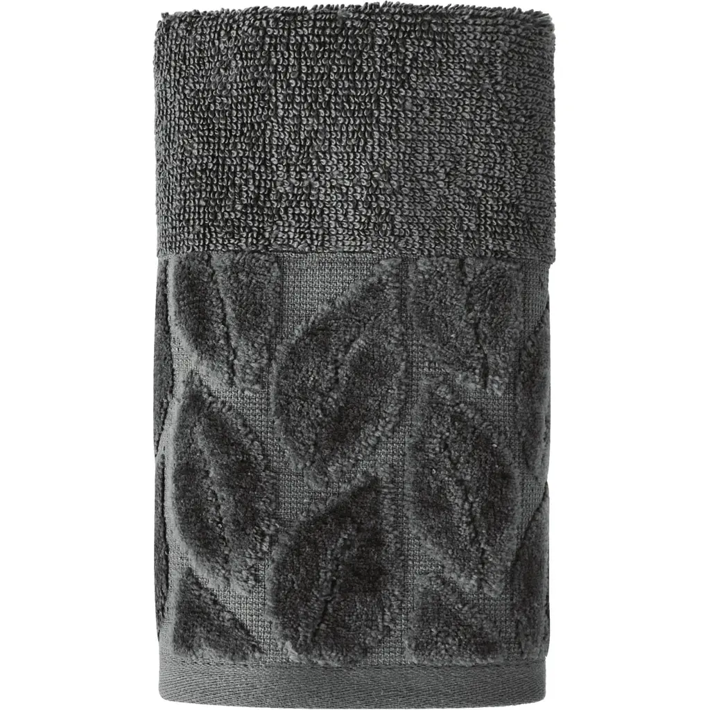 Рушник махровий Soho Leaves 30х50 см Dark Gray (30*50 Leaves Dark Gray) - фото 2