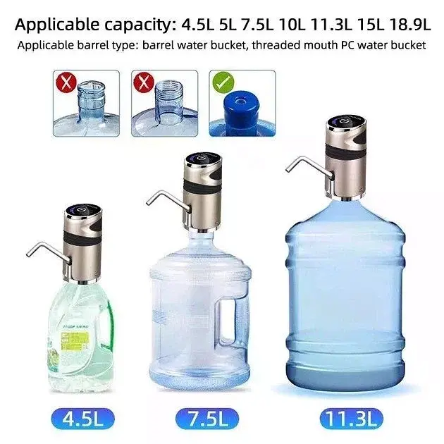 Електрична помпа для води Water Dispenser XL-129 срібляста USB - фото 3