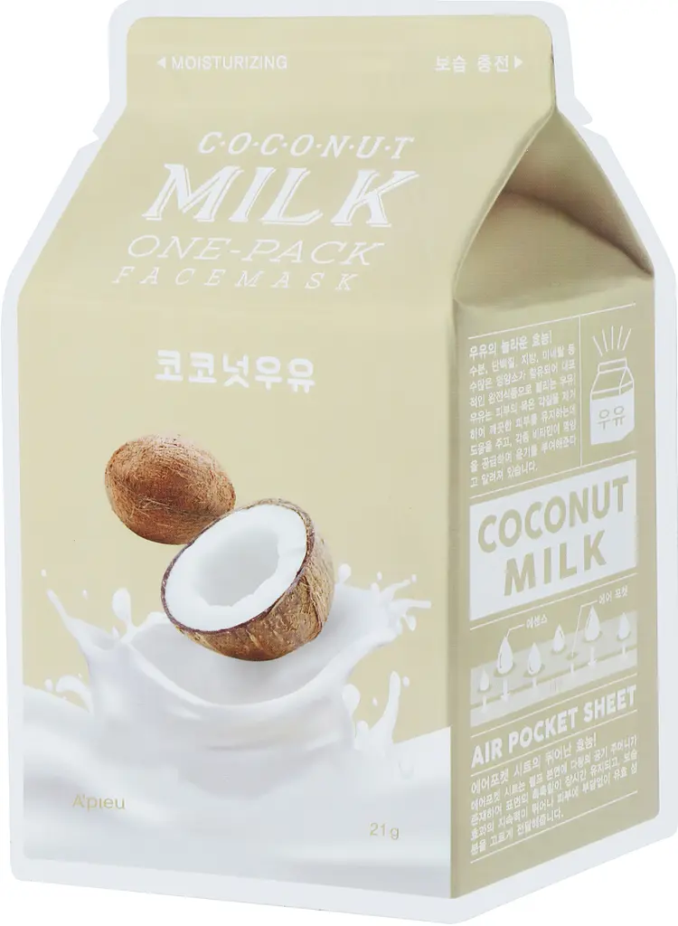 Тканинна маска A'pieu Coconut Milk One-Pack з екстрактом кокоса, 21 мл - фото 4
