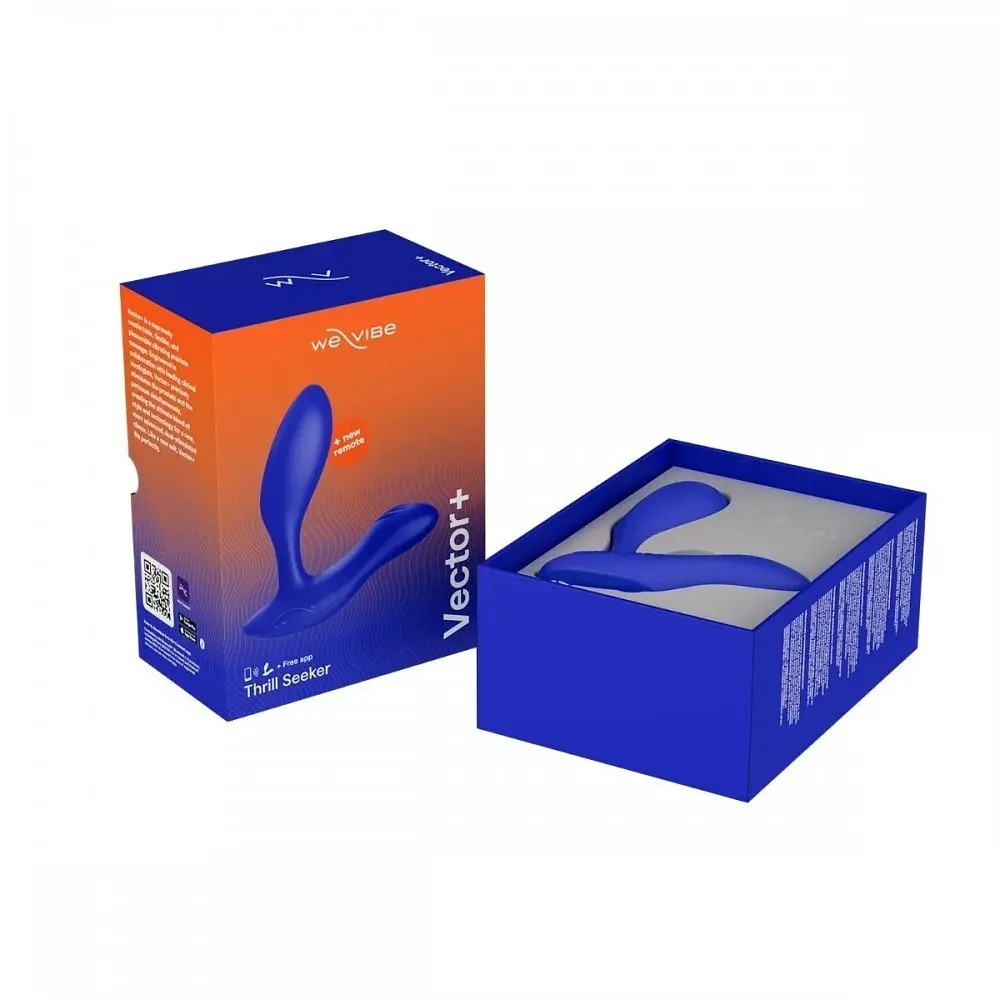 Масажер простати, 10.6х3 см (синій) We-Vibe Vector + Лубрикант 50 мл - фото 8
