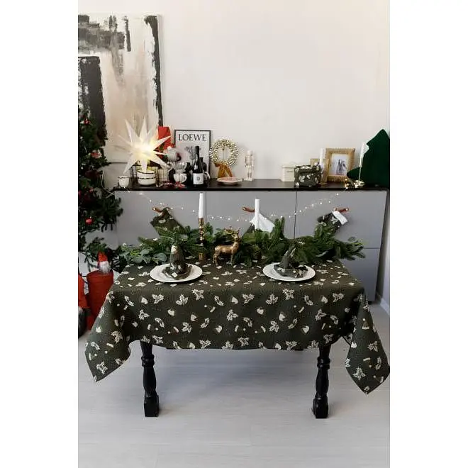 Скатертина Прованс Шапочки на зеленому 136х180 см (36858) - фото 7