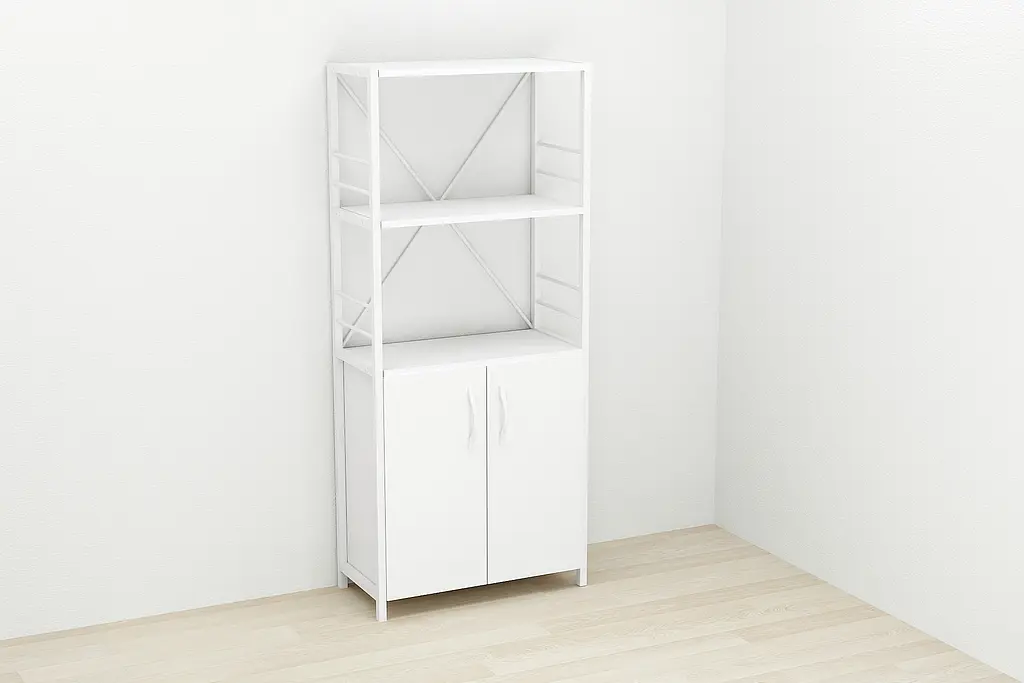 Етажерка 3/60 Ferrum-decor Серії Конект з тумбою 144x60x28 Білий ДСП (FRD-104449) - фото 2