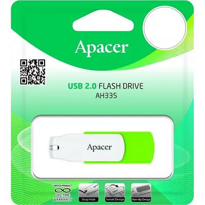 USB флеш накопичувач Apacer 32GB AH335 Green USB 2.0 (AP32GAH335G-1) - фото 4