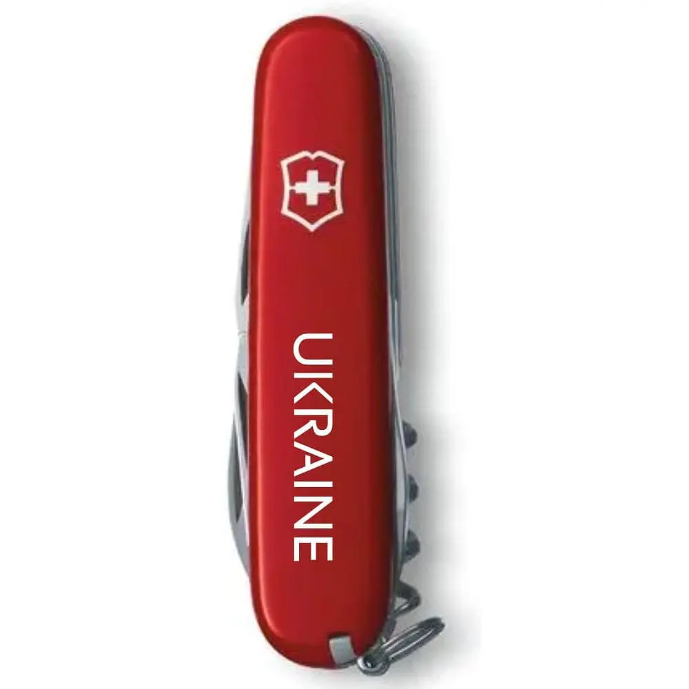 Ніж Victorinox Spartan Ukraine 91мм 12функ черв Ukraine біл. - фото 4