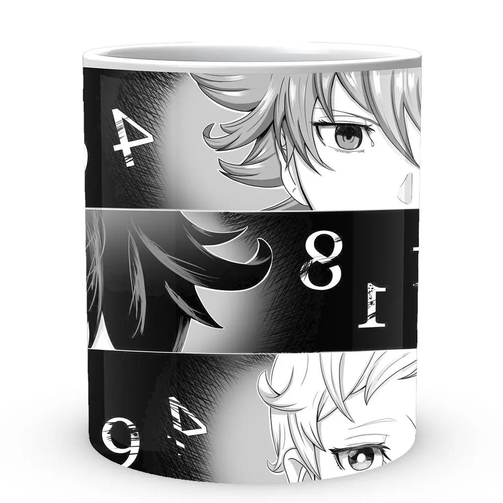 Кухоль GeekLand The Promised Neverland Обіцяний Неверленд Норман Емма Рей Очі та номери NV 02.452 330 мл білий - фото 2