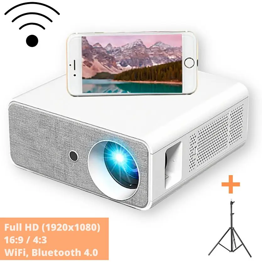 Портативний Full HD проєктор Panoplus XRT XPRO 5200 lm з WiFi функцією Screen Mirroring та функцією Bluetooth колонки + Тринога 1 метр у комплекті - фото 2