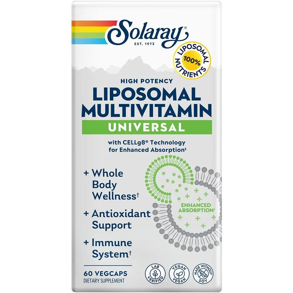 Мультивітамінний комплекс Solaray Universal Liposomal Multivitamin High Potency універсальний ліпосомальний 60 капсул - фото 2
