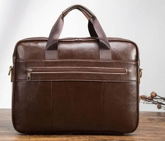 Сумка мужская под ноутбук 14882 Vintage коричневая - фото 3