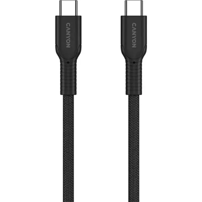 Дата кабель USB-C to USB-C 1.0m OnWire 60CL C-C 60W COLOR Braided 1m Black Canyon (CND-CCAP60AB10B) - фото 3