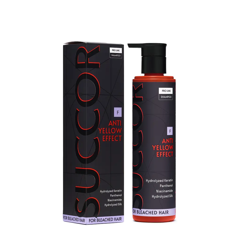 Шампунь від жовтизни для освітленого волосся Anti Yellow Effect Shampoo Succor 250 мл - фото 2