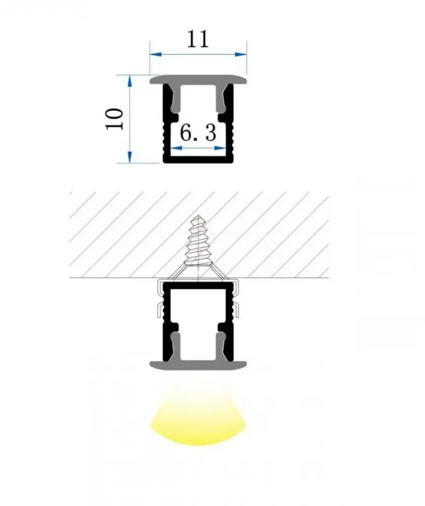 LED профіль підвісний з розсіювачем PC, 2м KLOODI KLP1110KR 2 - фото 2