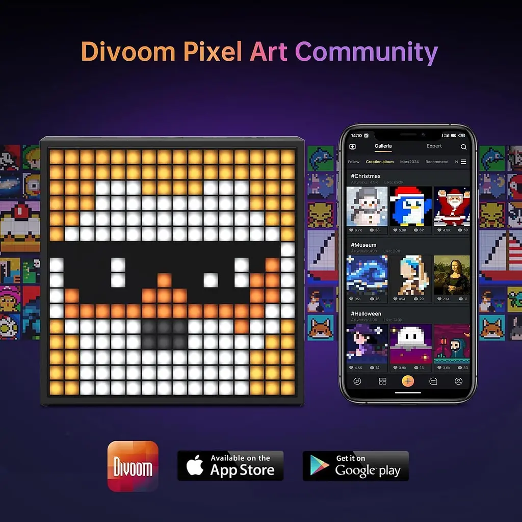 Портативна акустика Divoom Timebox-Evo Pixel Art Black (840500101766) [161505] - фото 15