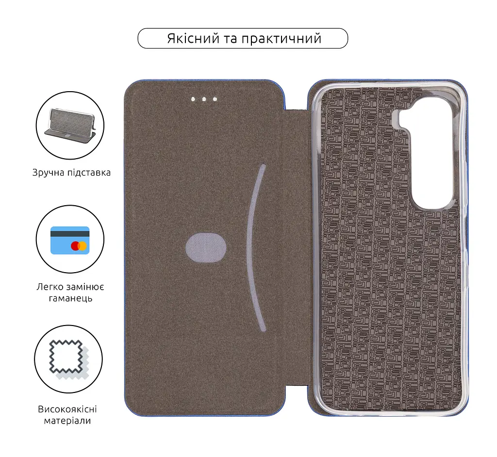 Чехол-книжка для Infinix Hot 60i 4G, G-Case, синий, кожаный чехол-книга из экокожи (PU) и TPU, с магнитом, с подставкой и вместительным кардхолдером, противоударный, защита всего корпуса, ArmorStandart (ARM88015) - фото 3