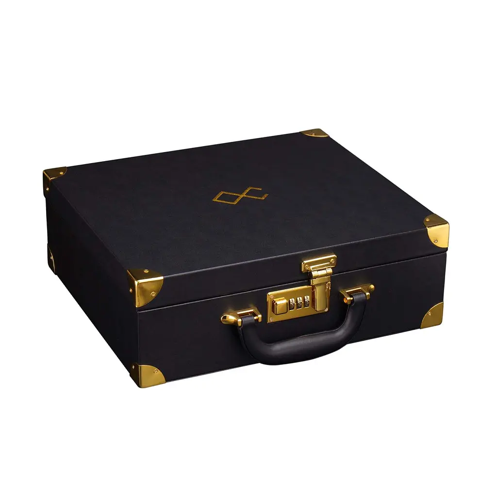 БДСМ-набір LOCKINK Moonlight Treasure Chest, чорний, натуральна шкіра - фото 9