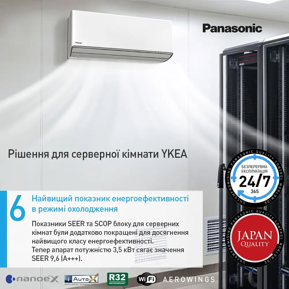 Кондиціонер Panasonic Deluxe Professional for Server Room CS-Z42YKEA/CU-Z42YKEA - фото 13