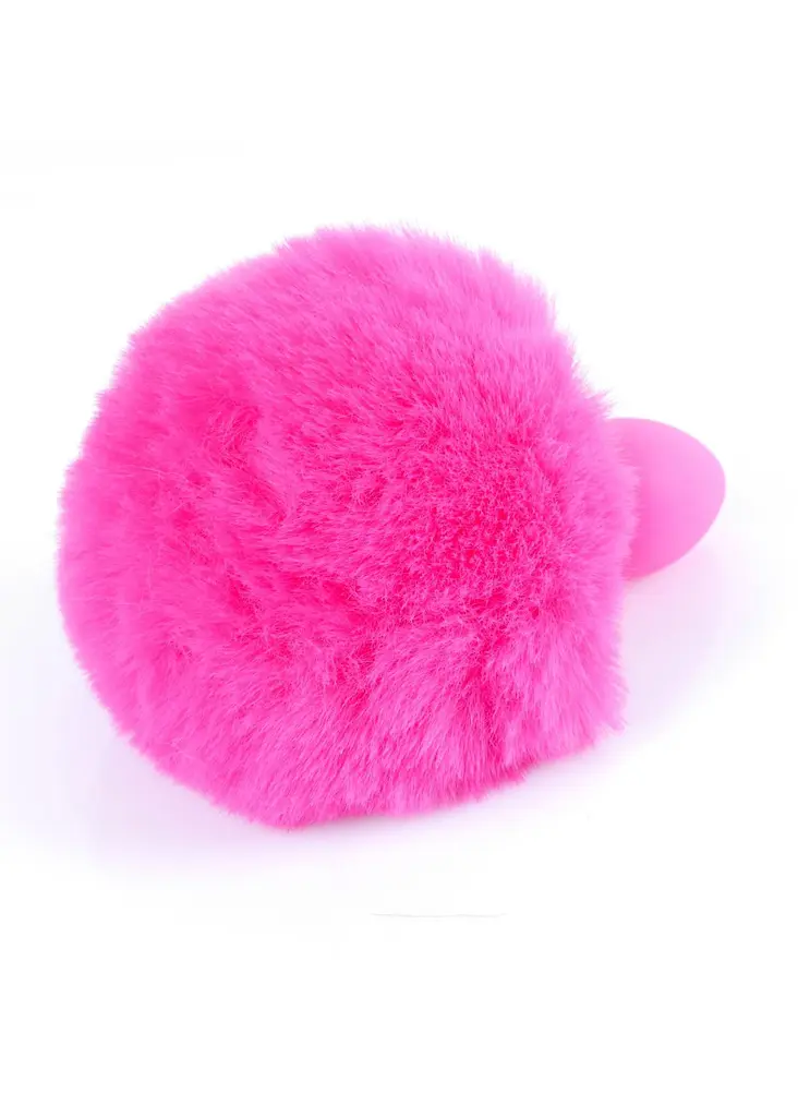 Анальна пробка - Bunny Tail Silicone Pink Plug Pink - фото 5