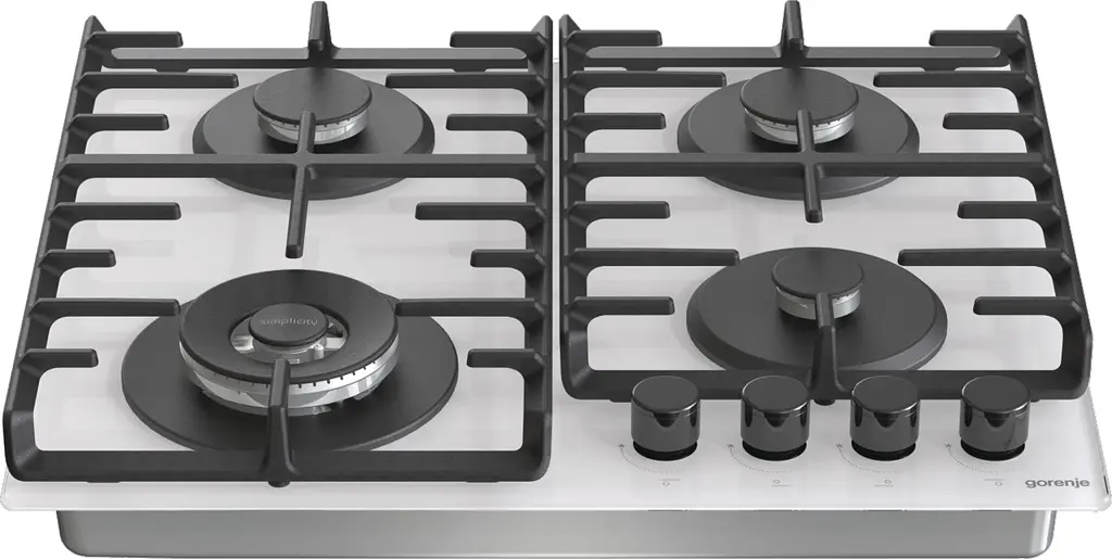 Варильна поверхня Gorenje газова на склі, 60см, чавун, білий - фото 5