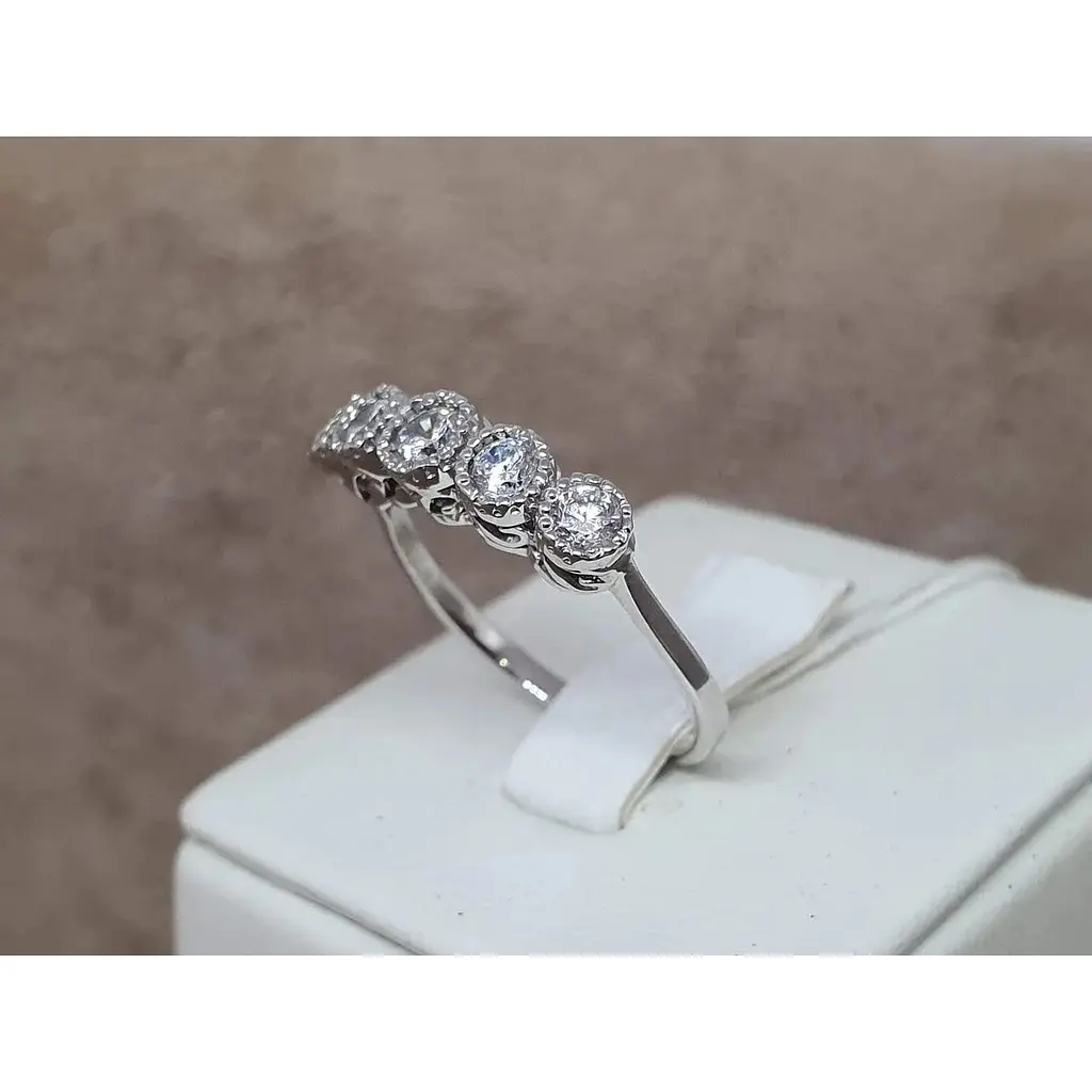 Золоте кільце Гаразд з фіанітами. 3523570Б 18 - фото 4