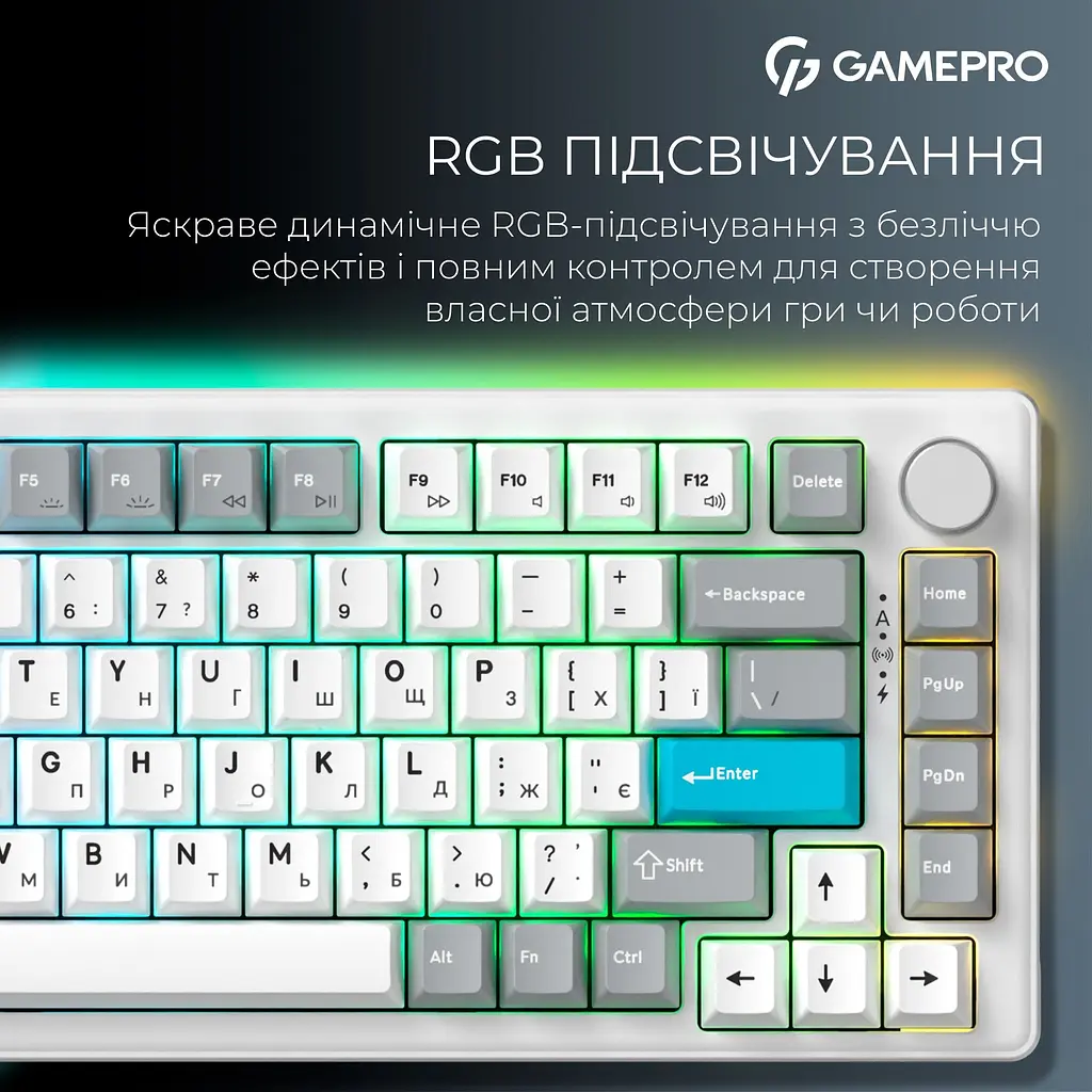 Клавиатура GamePro Asgard Yord Keychron Super Red Switch Wireless/Bluetooth/USB White беспроводная (MK266WH) - фото 19