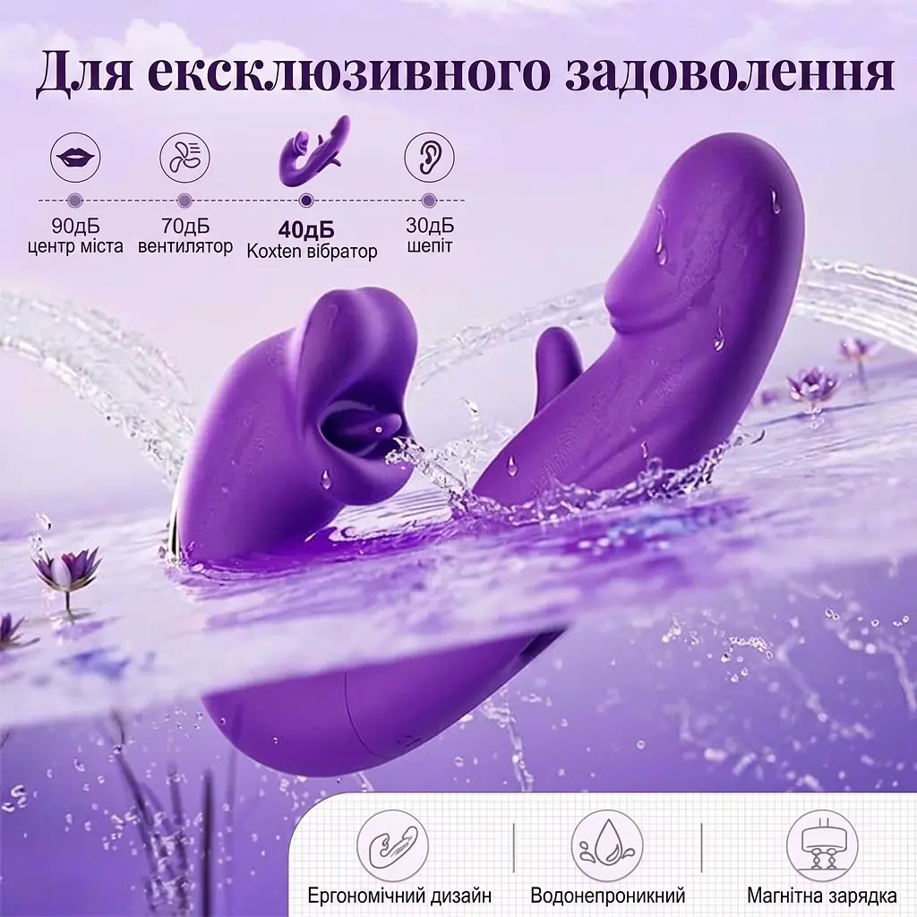 Вібратор кролик водонепроникний Pretty Love Night Lover 21 см силіконовий Червоний - фото 8