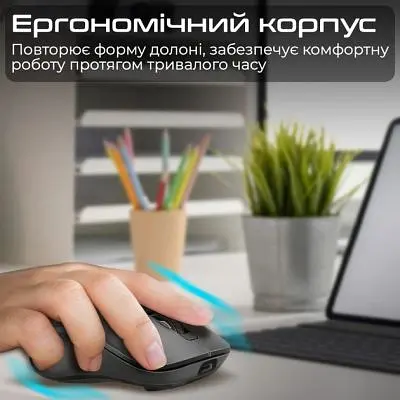 Комп'ютерна мишка Promate Samo Wireless/Bluetooth Black (samo.black) - фото 3