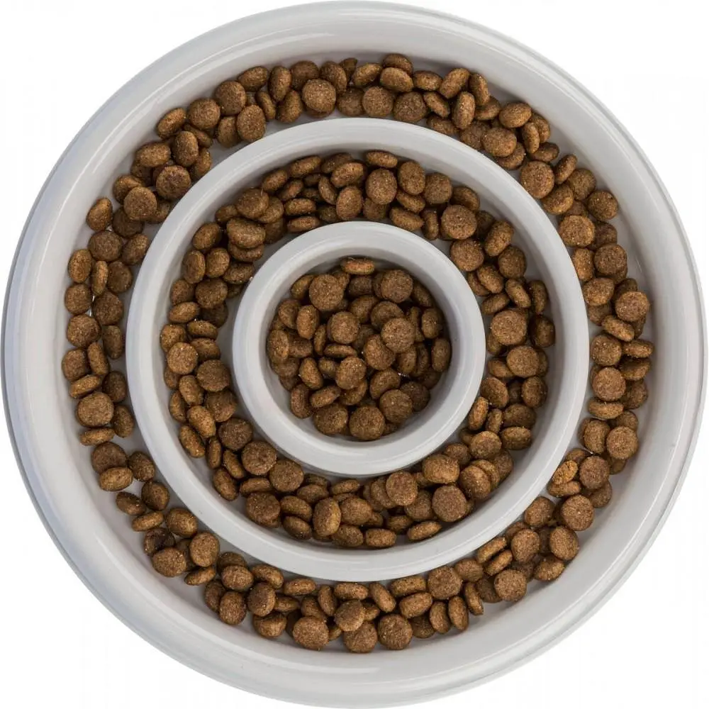 Миска Trixie Медленное кормление для собак, пластик/резина 23 см, 450 мл (серая) - фото 3