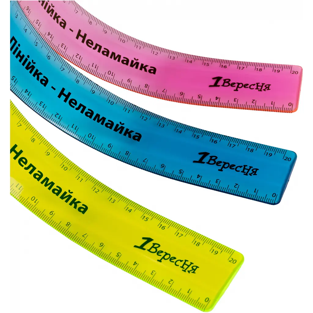 Лінійка 1 Вересня 20 см Неломайка кольорова (370533) - фото 4