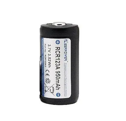 Аккумулятор с защитой 16340 Keeppower 123 RCR123A 950mAh 3.7V - фото 2
