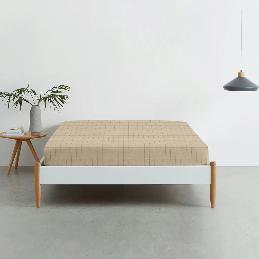 Комплект постільної білизни Cosas євро з простирадлом на резинці AVOCADO CS1 200 x 220 см (Ranfors74_Avocado_El-CellAshbeige_200) - фото 7