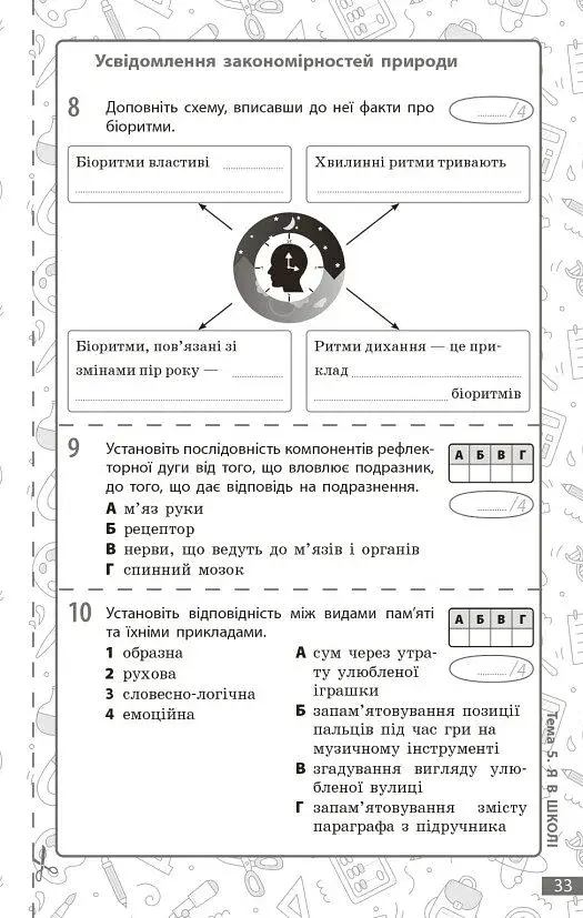 Довкілля. 6 клас. Поточне та підсумкове оцінювання за групами результатів + діагностувальна робота - фото 5