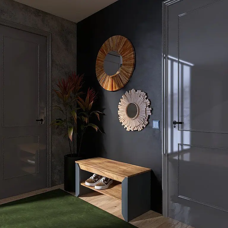 Тумба для обуви Эверест Нордик-900, 90х38х45 см графит/дуб золотой крафт (EVR-5546) - фото 6