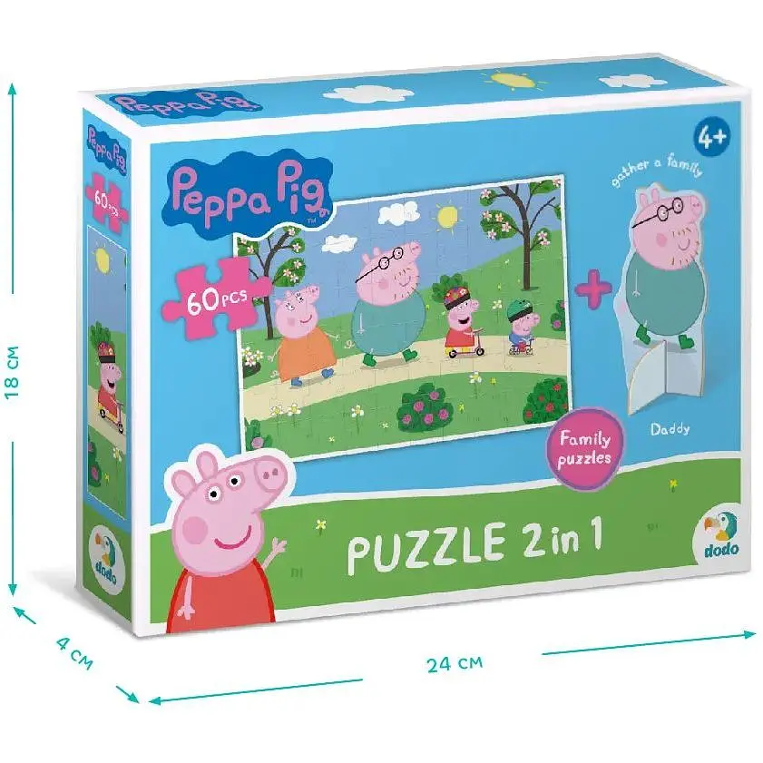 Пазл DoDo Peppa Pig Прогулянка, з фігуркою, 60 елементів, (200120) - фото 5