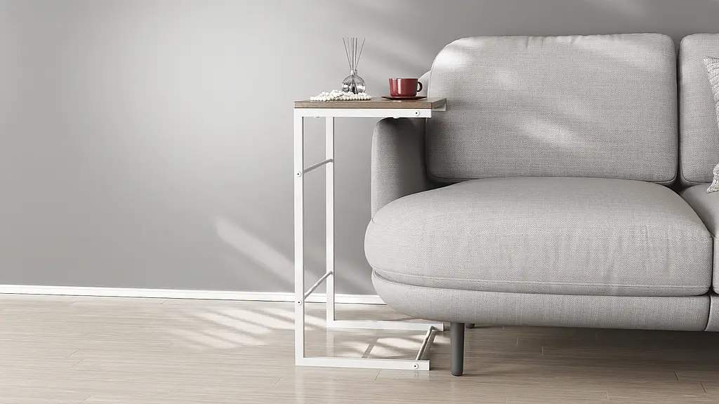 Столик Террі Ferrum-decor 650x440x330 Білий метал ДСП Дуб Сонома Трюфель 16 мм (FRD-104659) - фото 3