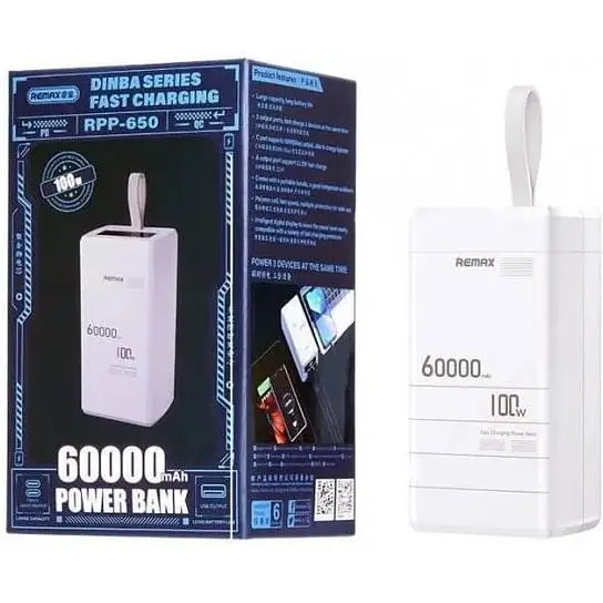 Портативний акумулятор Remax для ноутбуків 100W 60000mAh RPP-650 RPP-650 - фото 2