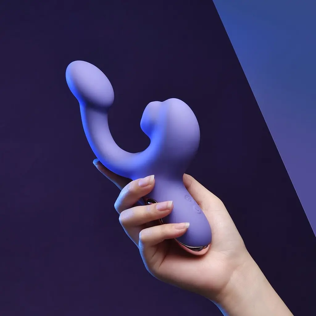Смарт-вібратор Magic Motion Ponder Purple, подвійна стимуляція, віброяйце+язичок для клітора - фото 7