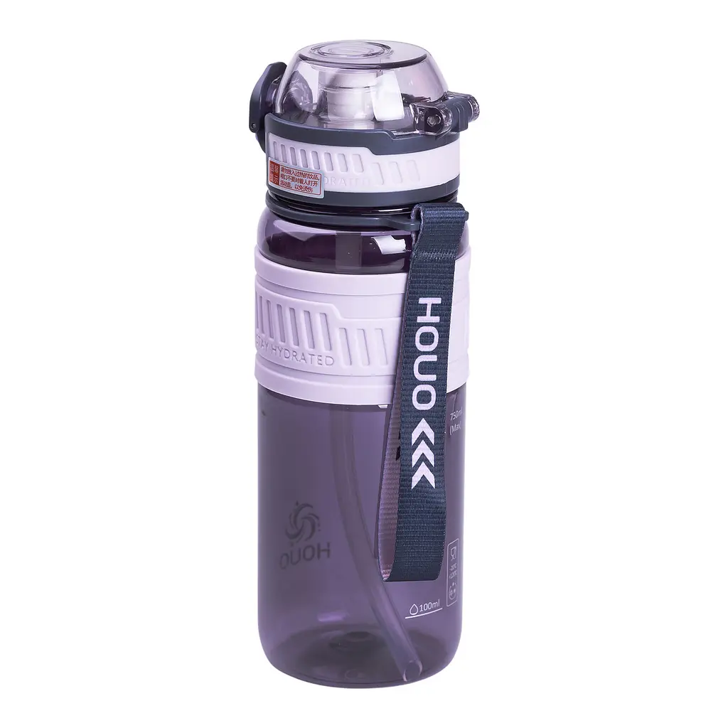 Пляшка для води спортивна Houo 750 мл із фліп кришкою, фіолетовий Yiwu HP-14-34V - фото 2