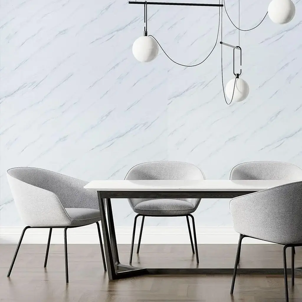 Плита Wall Sticker декоративна ПВХ 1.22х2.44 м 3 мм грецький білий мармур SW-00001402 - фото 8