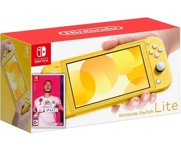 Игровая консоль Nintendo Switch Lite Yellow + Игра FIFA 20 Legacy Edition русская версия - фото 2