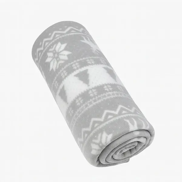 Плед Love You тревел флісовий Срібні олені9113R 150x200 см - фото 4