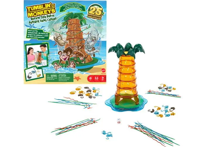 Настольная игра Mattel Обезьянки-акробатки на дереве (Tumblin' Monkeys) (HTW65) - фото 7