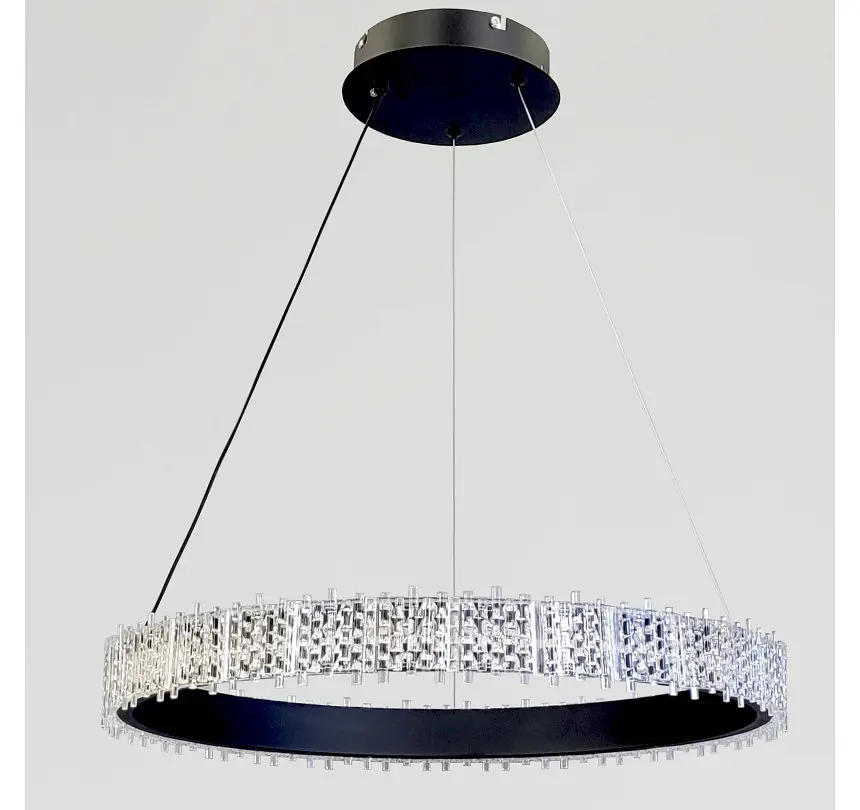 Світлодіодна підвісна люстра Artlight WG5129/60BK, 35 Вт, чорна - фото 2
