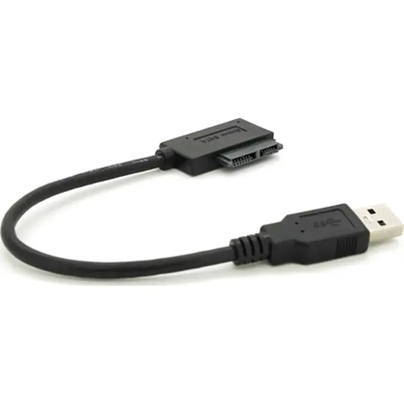 Перехідник USB 3.0 AM to Slimline SATA 13 pin 0.12m for ODD black Voltronic (YT-C3.0-SATA/0.12) - фото 2