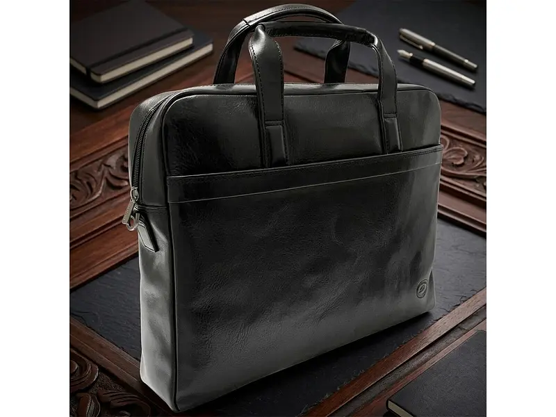 Чоловічий портфель із натуральної шкіри Italico 6031G-38 Чорний 38x29x9 см TONY PEROTTI sum0029071 - фото 7