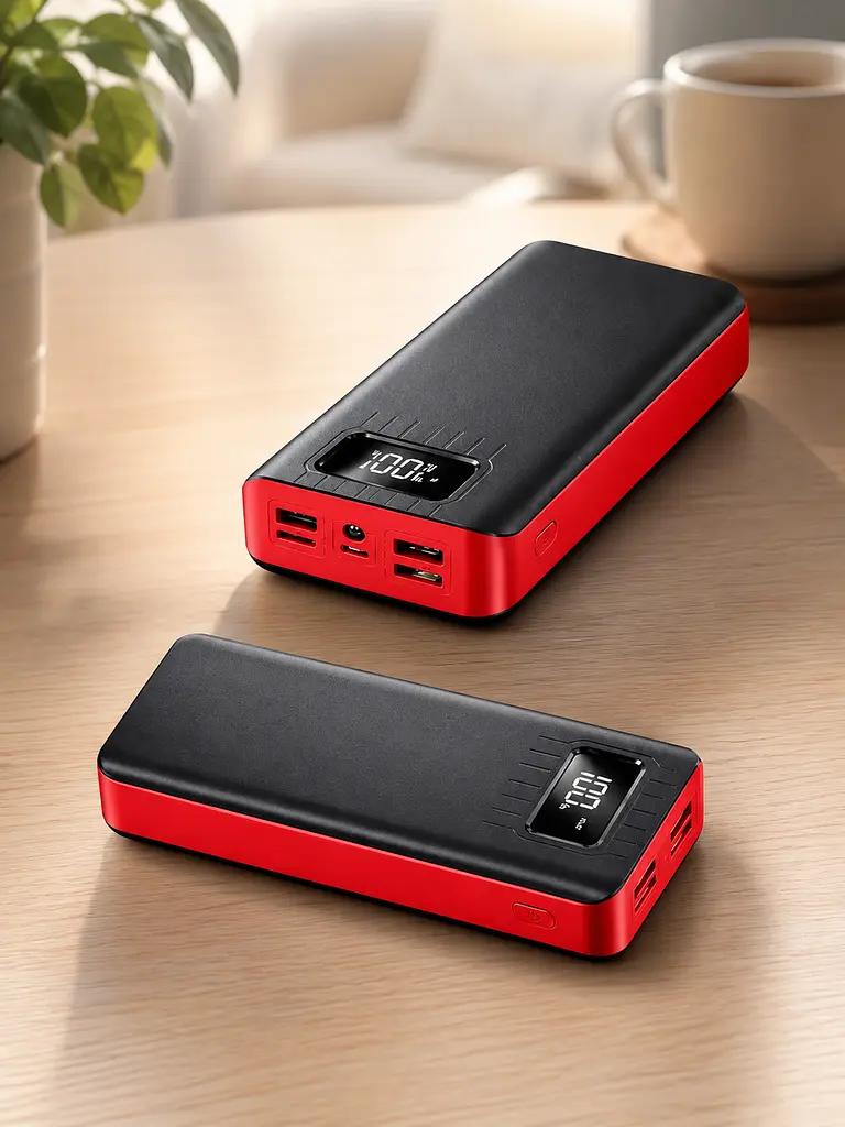 Портативний павербанк 30000 mAh / Зарядний пристрій 5 портів 2xUSB Type-C Lightning Micro-USB / Павербанк для телефону з ліхтариком - фото 4