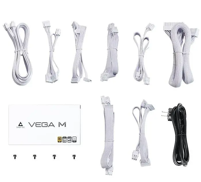 Блок питания Chieftec Vega M 850W ATX 3.1 80+ Gold White (PPG-850-CW) - фото 6